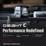 Osight C Micro Red Dot Sight, 3 MOA Dot & 32 MOA Circle Reticle, 407c/507c Footprint Open Reflex Sight - Image 2
